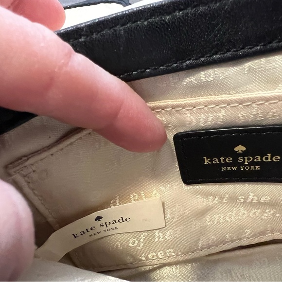 Kate Spade small black leather bag w/ dust bag. - Picture 4 of 5